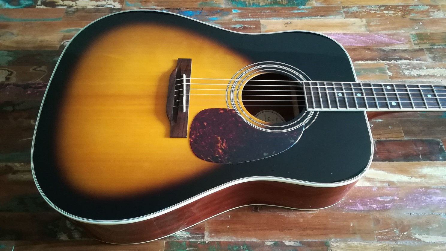 Epiphone folk - planimétrie + réglage chevalet